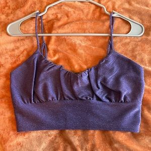 Glittery purple top